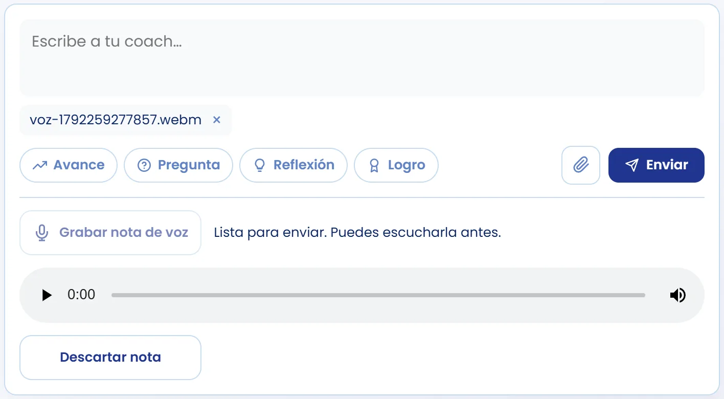 Envía una nota de voz