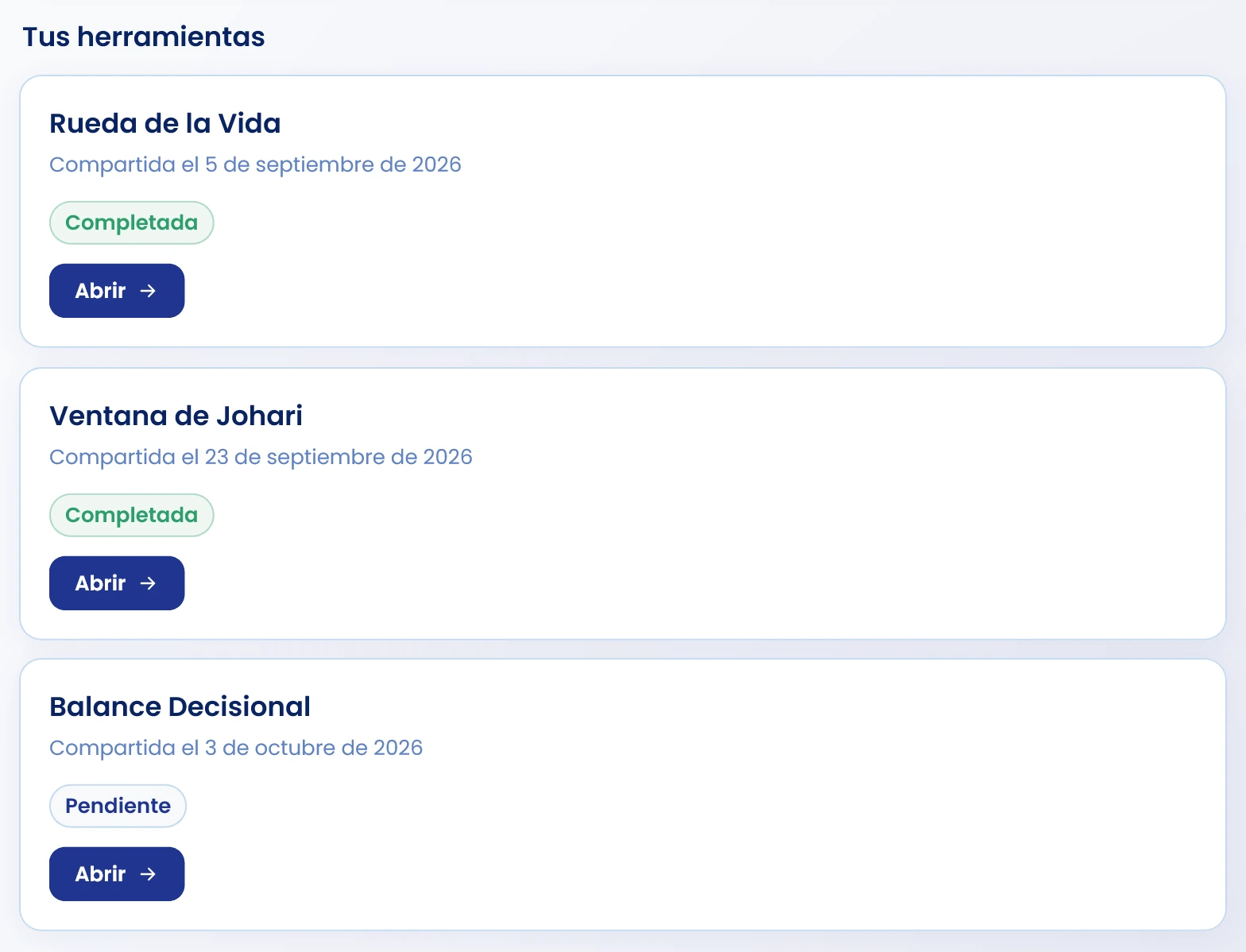 Abre herramientas y programas