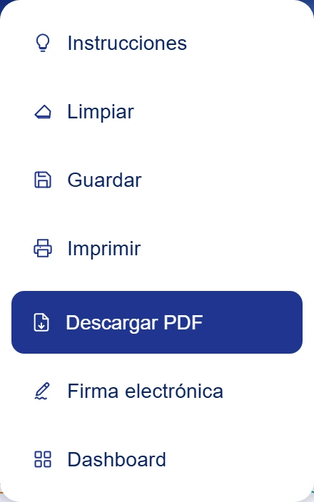 Utiliza el menú en una pantalla pequeña