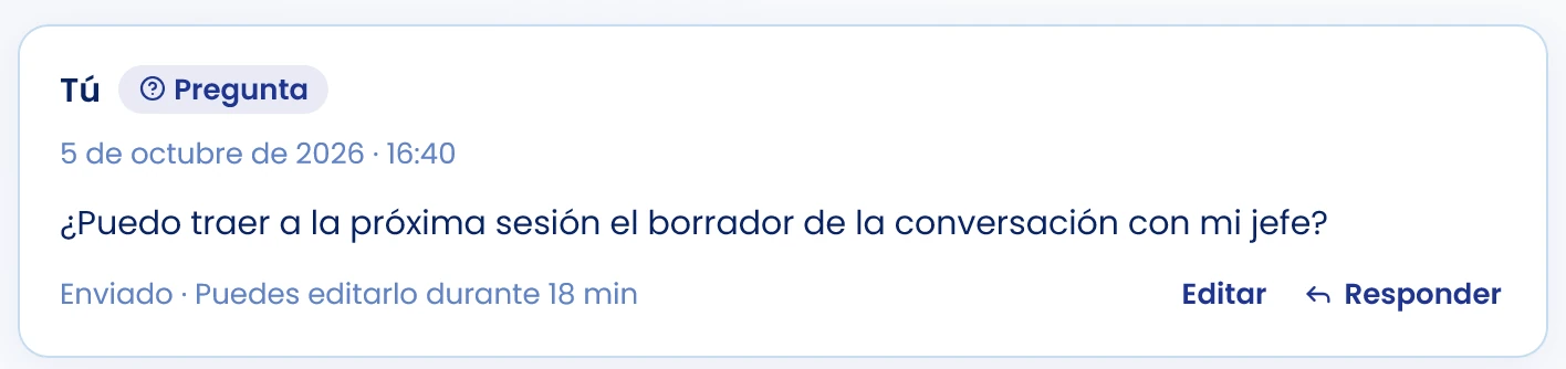 Corrige un mensaje reciente