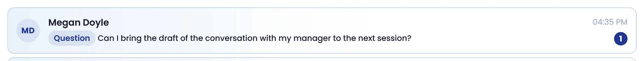 Open the client conversation