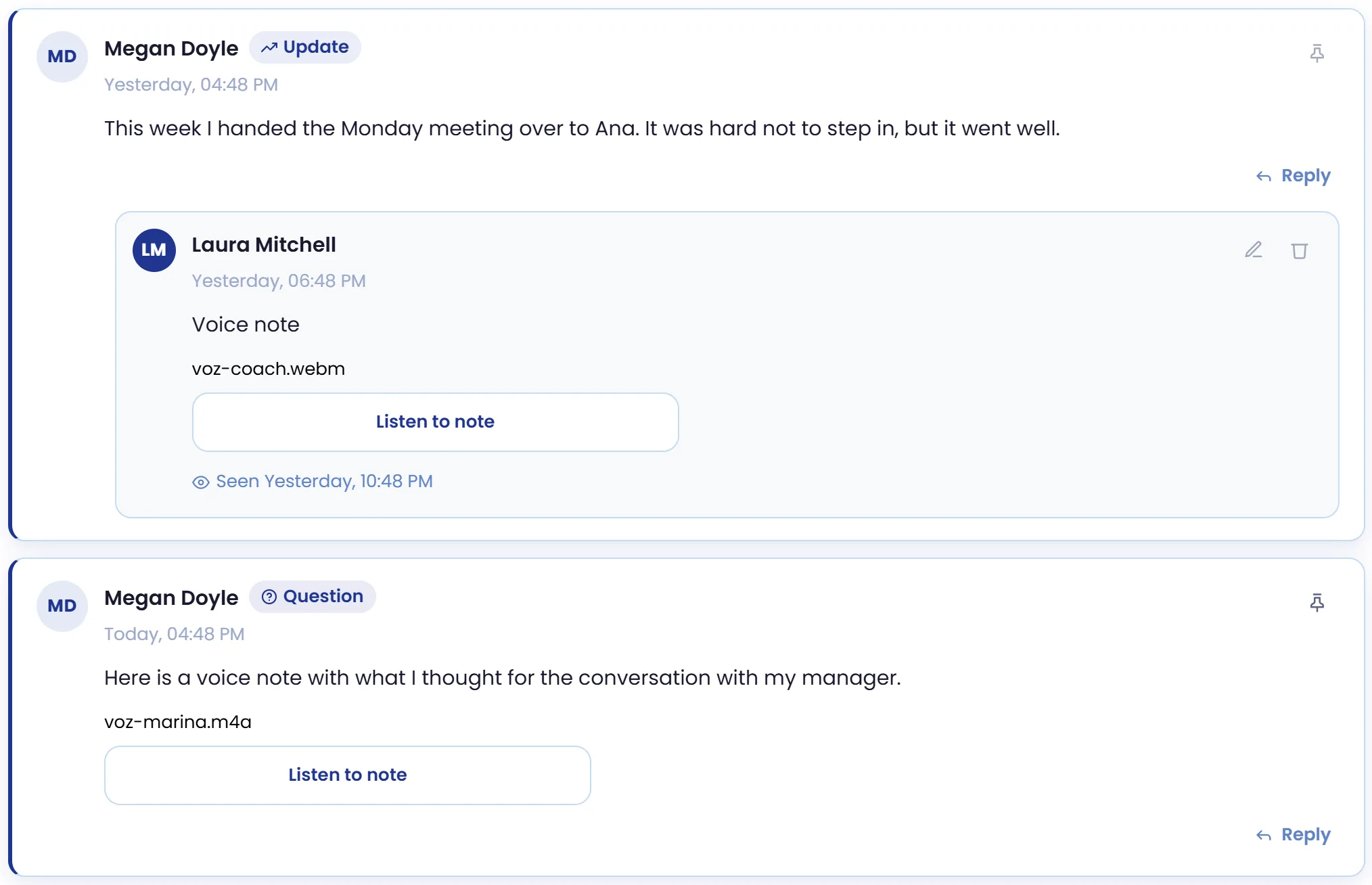 Follow the conversation without reloading