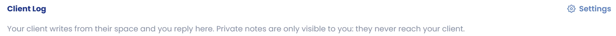 Check the client notification