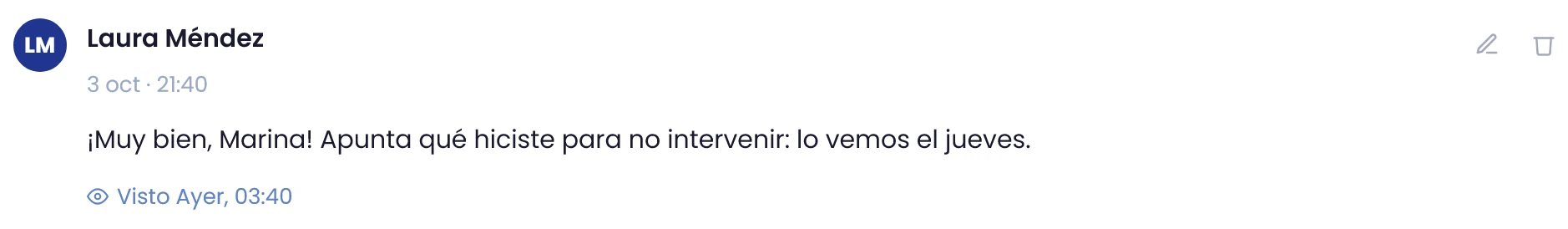 Consulta el indicador de lectura