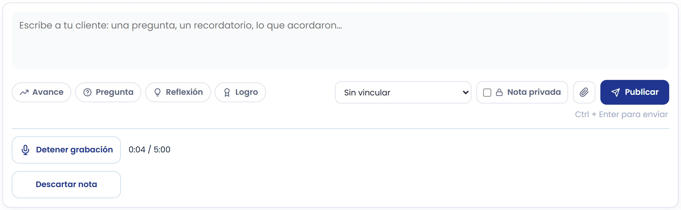 Graba una nota de voz