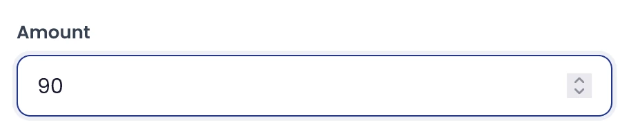 Enter the amount