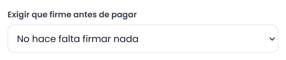Decide si debe firmarse antes de pagar
