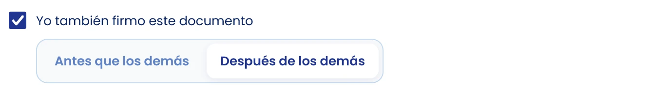 Decide si también firmas