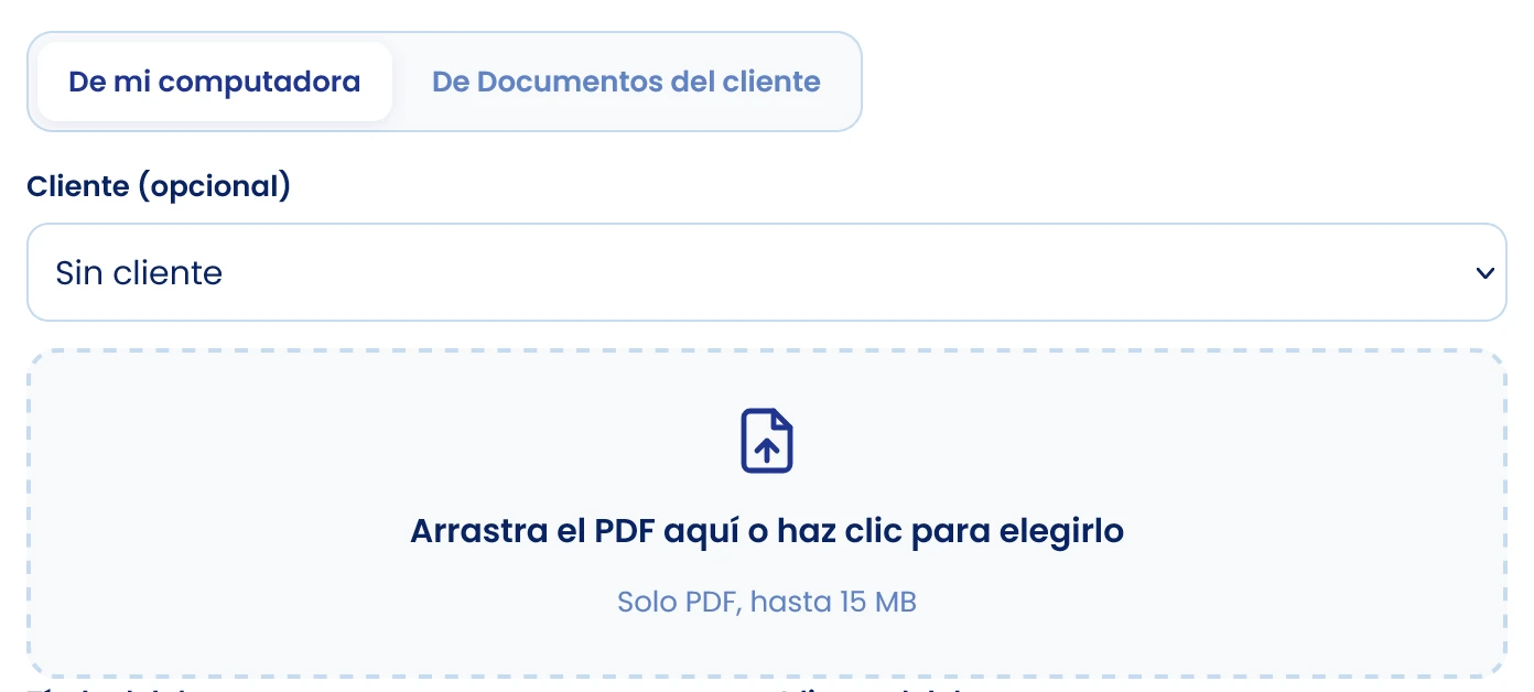 Elige el PDF que vas a firmar