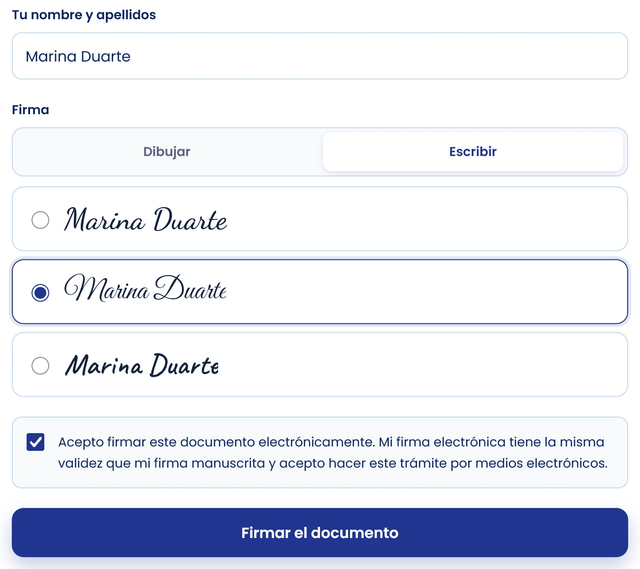 Prepara tu firma y confirma