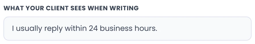 Enter response information