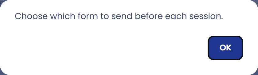 If no form is selected