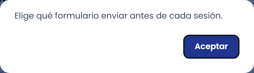 Si no has seleccionado un formulario