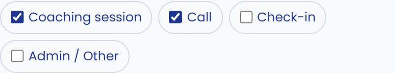 Select appointment types