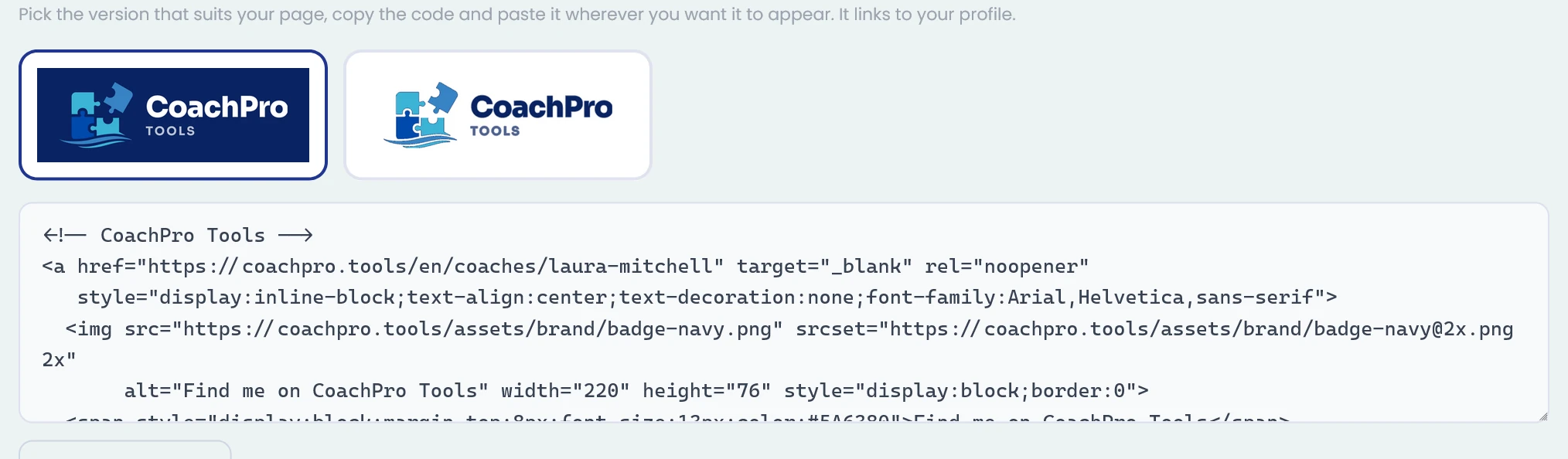 Copy the badge for your website