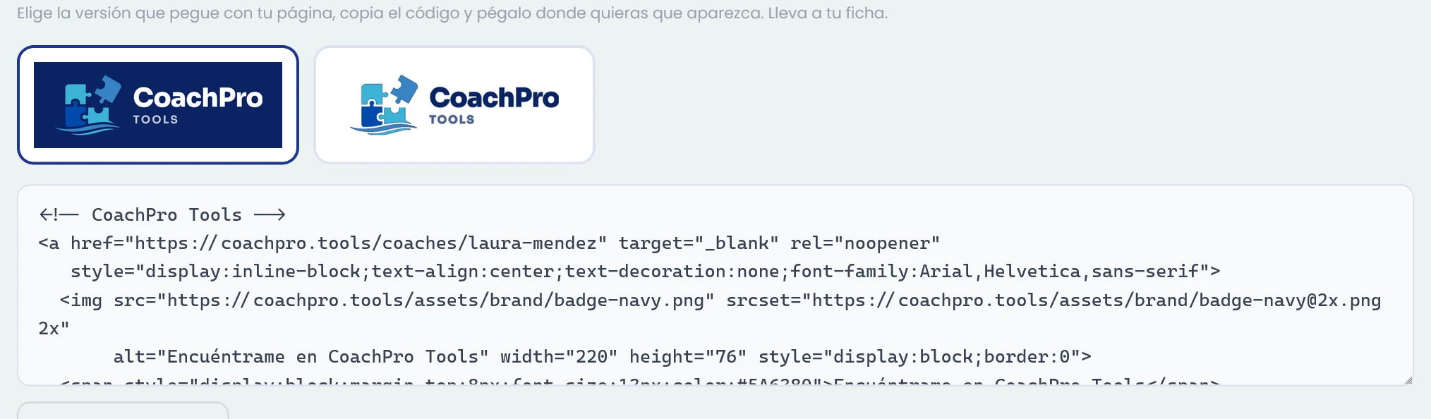 Copia la insignia para tu web
