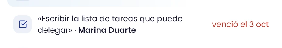 Revisa una acción vencida