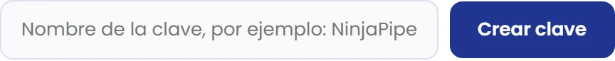 Crea una clave con un nombre reconocible