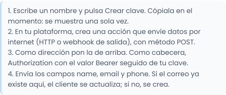 Configura la solicitud de entrada