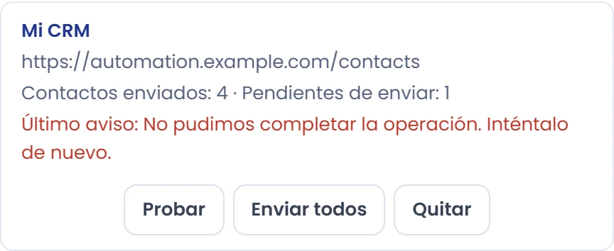 Revisa pendientes y errores