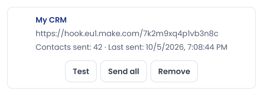 Send existing records to that destination