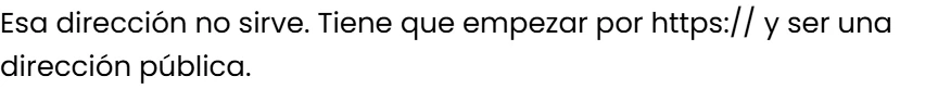 Si la dirección no se guarda