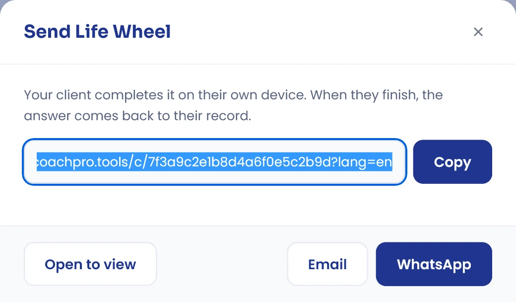 Generate and share the link