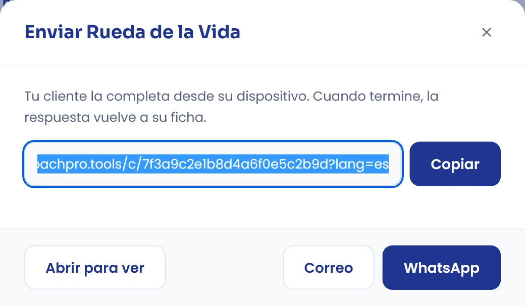 Genera y comparte el enlace