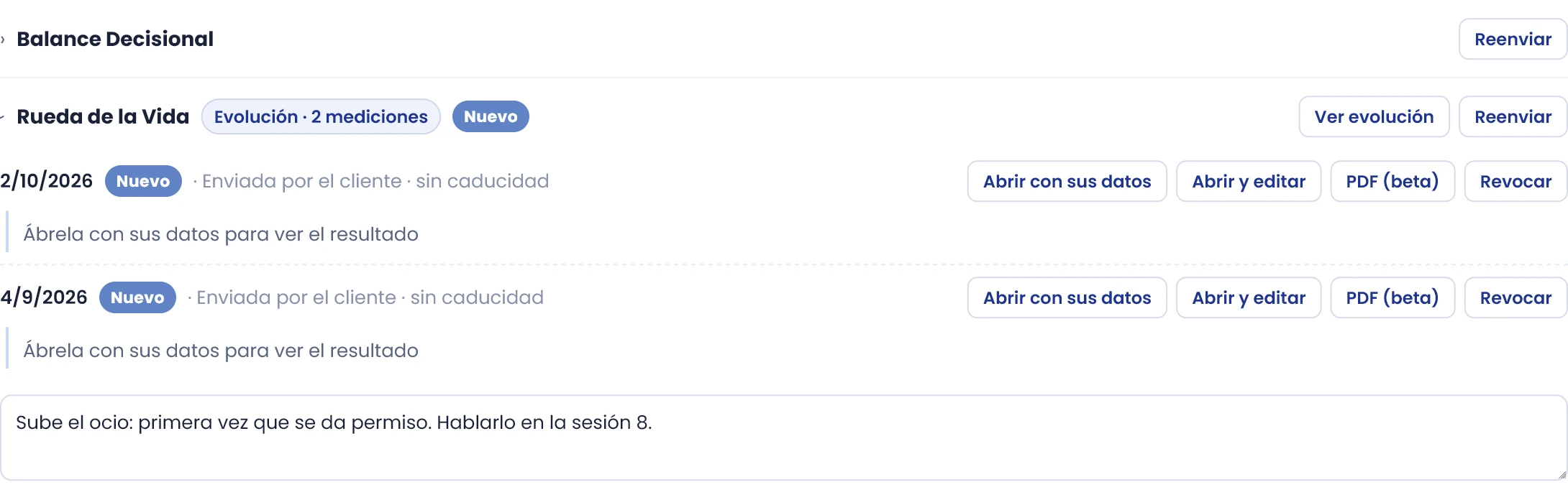 Revisa las respuestas en su ficha
