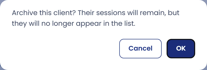 Archive a record you no longer need in the list