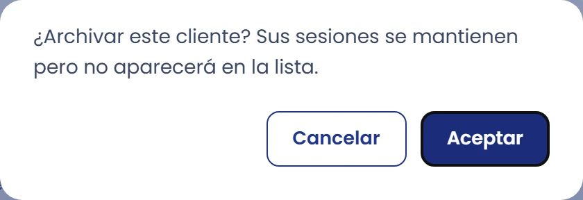 Archiva una ficha que ya no necesitas en la lista
