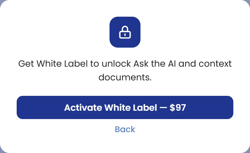 If your account is AppSumo without White Label