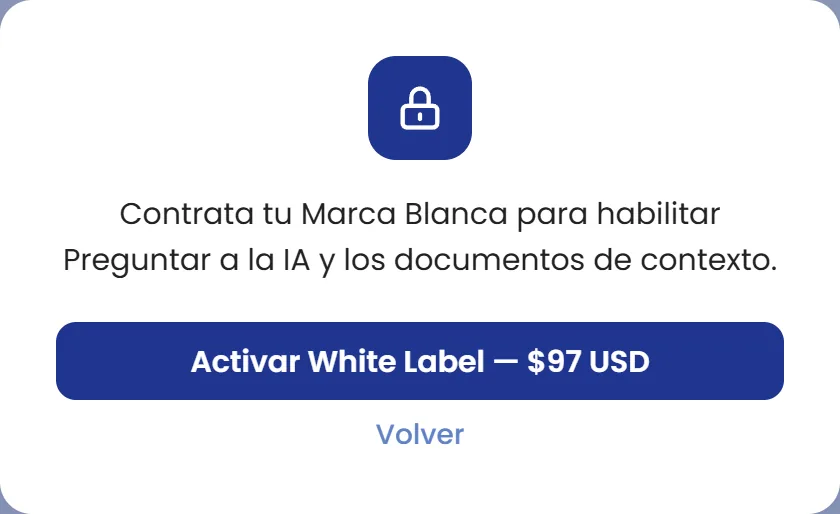 Si tu cuenta es de AppSumo sin Marca Blanca