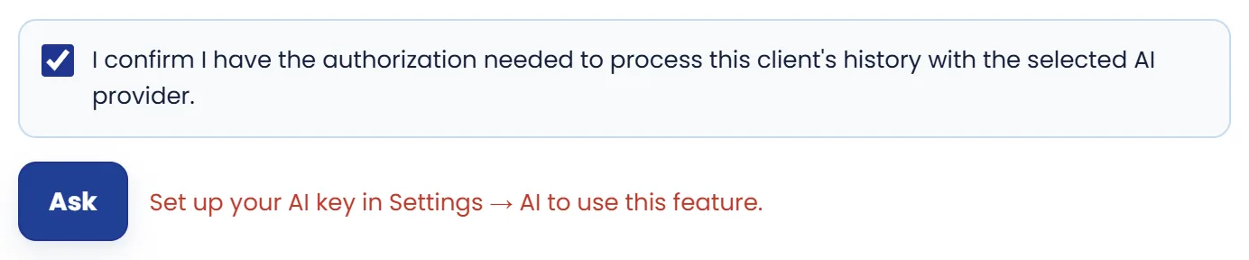 If you have no AI key