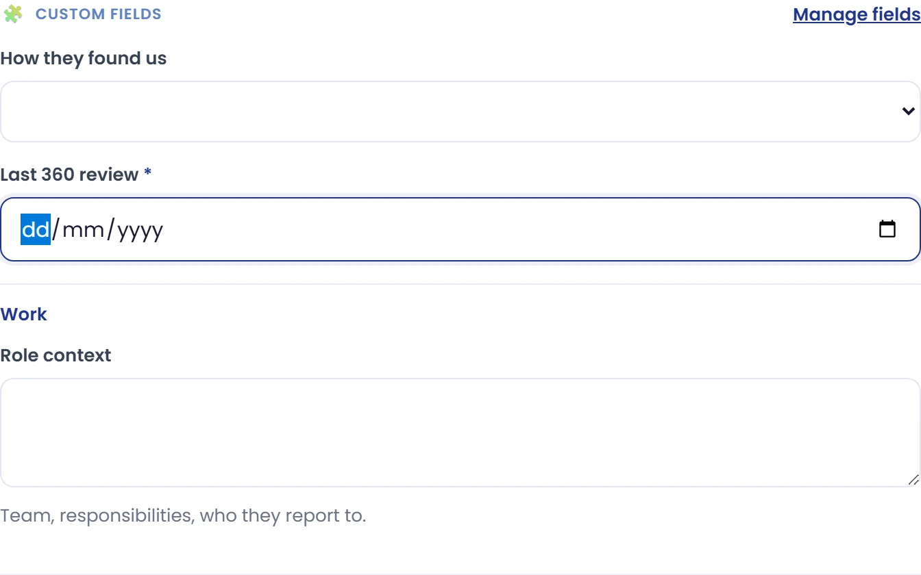 If a required custom field is missing