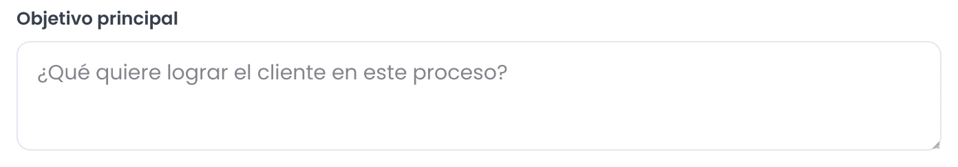 Define el objetivo y las áreas