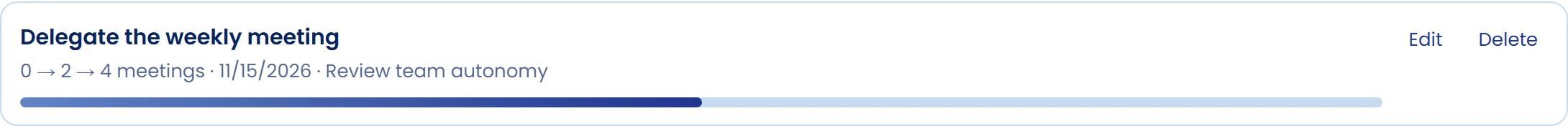 Update goal progress