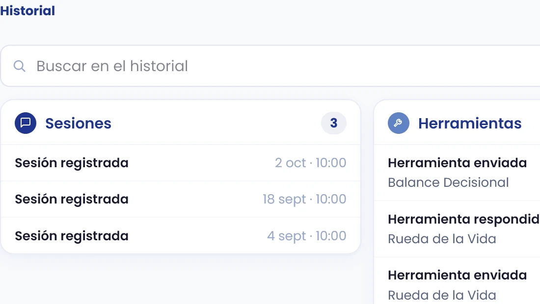 Revisa el historial