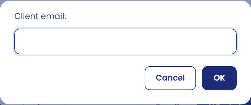 If the client has no email