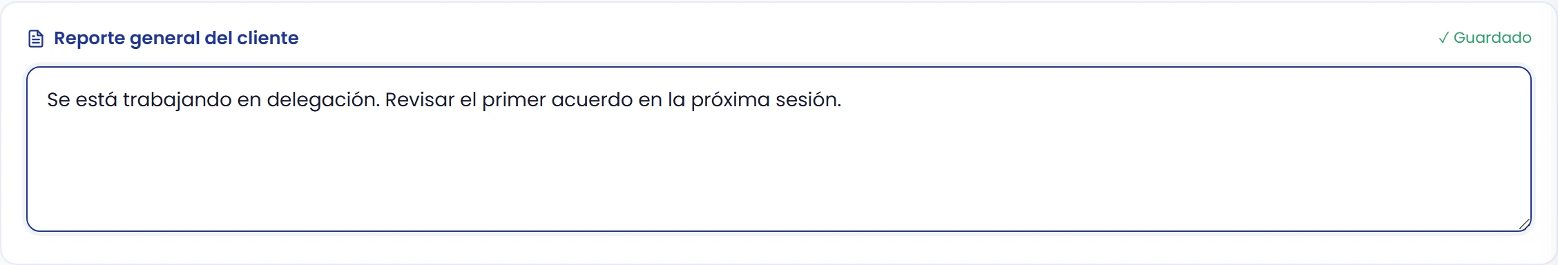 Conserva un reporte general