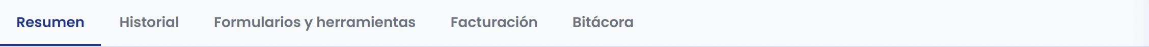 Elige la sección de la ficha