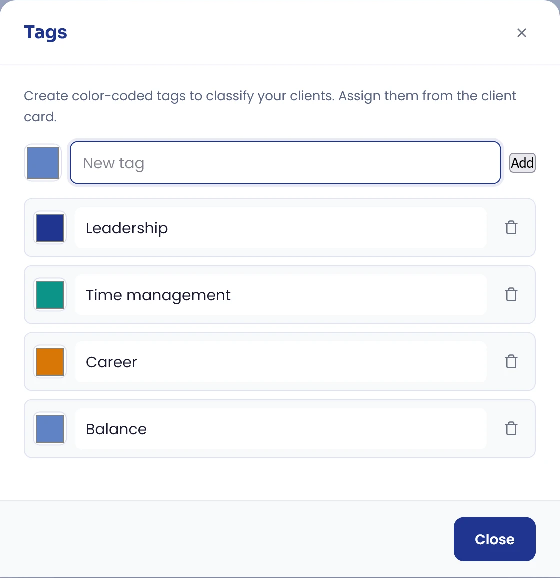 Organise with tags