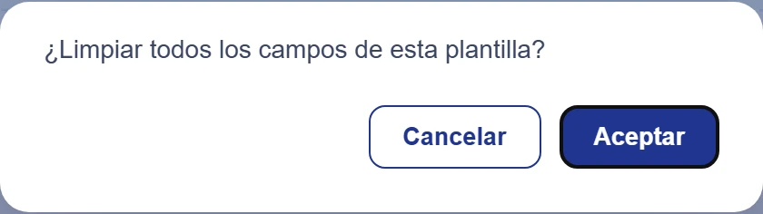 Limpia la plantilla cuando hayas conservado el resultado