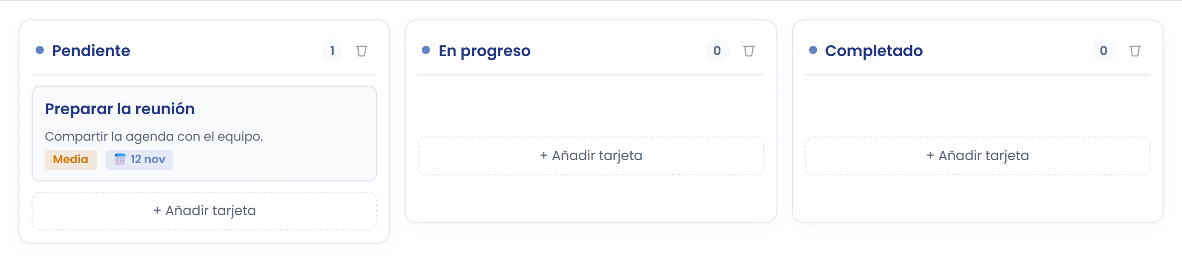 Revisa el tablero recuperado