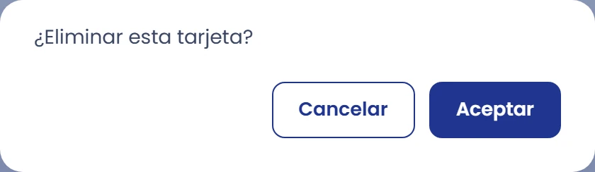 Elimina una tarjeta concreta