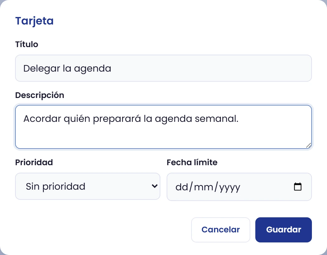 Abre los detalles de la tarjeta