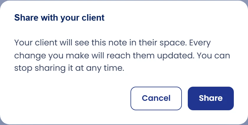 Confirm and check that it is shared