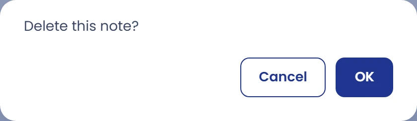 Delete a note you no longer need