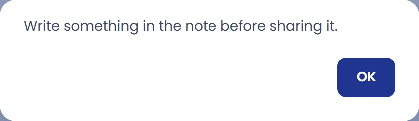 If the note is empty