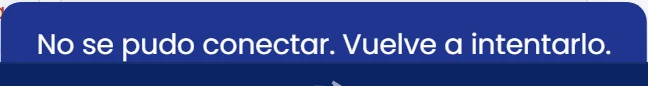 Si no se puede conectar o falta la sesión